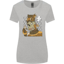 Steampunk Zombie Halloween Womens Wider Cut T-Shirt Sports Grey