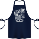 Steel Is Real Biker Motorcycle Motorbike Cotton Apron 100% Organic Navy Blue