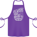 Steel Is Real Biker Motorcycle Motorbike Cotton Apron 100% Organic Purple