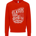 Steel Is Real Biker Motorcycle Motorbike Kids Sweatshirt Jumper Bright Red