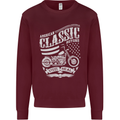Steel Is Real Biker Motorcycle Motorbike Kids Sweatshirt Jumper Maroon