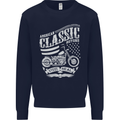 Steel Is Real Biker Motorcycle Motorbike Kids Sweatshirt Jumper Navy Blue