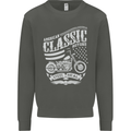 Steel Is Real Biker Motorcycle Motorbike Kids Sweatshirt Jumper Storm Grey