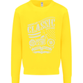 Steel Is Real Biker Motorcycle Motorbike Kids Sweatshirt Jumper Yellow