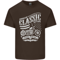 Steel Is Real Biker Motorcycle Motorbike Kids T-Shirt Childrens Chocolate