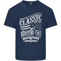 Steel Is Real Biker Motorcycle Motorbike Kids T-Shirt Childrens Navy Blue