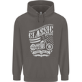 Steel Is Real Biker Motorcycle Motorbike Mens 80% Cotton Hoodie Charcoal