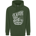 Steel Is Real Biker Motorcycle Motorbike Mens 80% Cotton Hoodie Forest Green