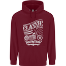 Steel Is Real Biker Motorcycle Motorbike Mens 80% Cotton Hoodie Maroon
