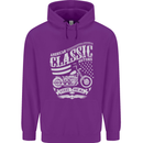 Steel Is Real Biker Motorcycle Motorbike Mens 80% Cotton Hoodie Purple