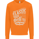 Steel Is Real Biker Motorcycle Motorbike Mens Sweatshirt Jumper Orange