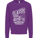 Steel Is Real Biker Motorcycle Motorbike Mens Sweatshirt Jumper Purple