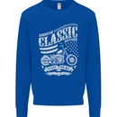 Steel Is Real Biker Motorcycle Motorbike Mens Sweatshirt Jumper Royal Blue