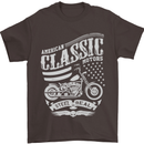 Steel Is Real Biker Motorcycle Motorbike Mens T-Shirt Cotton Gildan Dark Chocolate