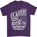 Steel Is Real Biker Motorcycle Motorbike Mens T-Shirt Cotton Gildan Purple
