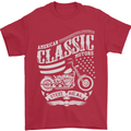 Steel Is Real Biker Motorcycle Motorbike Mens T-Shirt Cotton Gildan Red