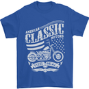 Steel Is Real Biker Motorcycle Motorbike Mens T-Shirt Cotton Gildan Royal Blue