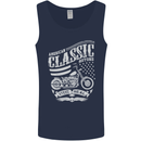 Steel Is Real Biker Motorcycle Motorbike Mens Vest Tank Top Navy Blue