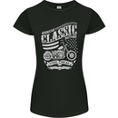 Steel Is Real Biker Motorcycle Motorbike Womens Petite Cut T-Shirt Black
