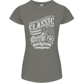 Steel Is Real Biker Motorcycle Motorbike Womens Petite Cut T-Shirt Charcoal
