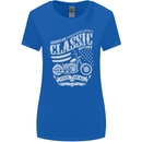 Steel Is Real Biker Motorcycle Motorbike Womens Wider Cut T-Shirt Royal Blue