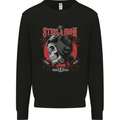 Steel & Iron Motorcyle Biker Motorbike Mens Sweatshirt Jumper Black