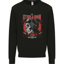 Steel & Iron Motorcyle Biker Motorbike Mens Sweatshirt Jumper Black