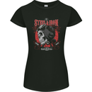 Steel & Iron Motorcyle Biker Motorbike Womens Petite Cut T-Shirt Black