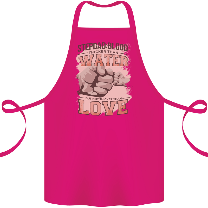 Stepdad Fathers Day Step Dad Cotton Apron 100% Organic Pink