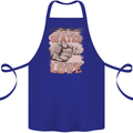 Stepdad Fathers Day Step Dad Cotton Apron 100% Organic Royal Blue