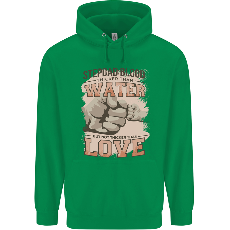 Stepdad Fathers Day Step Dad Mens 80% Cotton Hoodie Irish Green