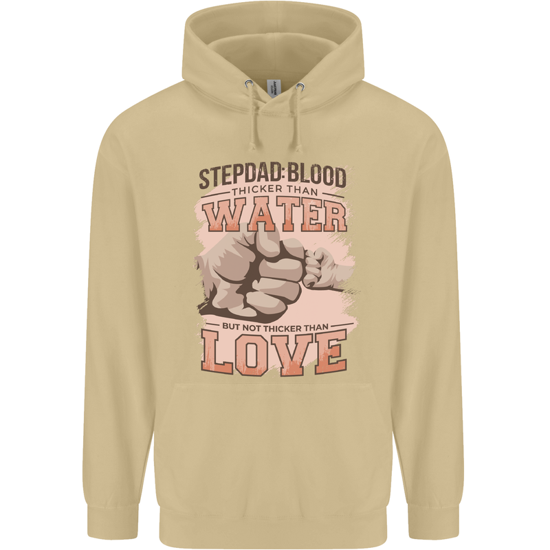 Stepdad Fathers Day Step Dad Mens 80% Cotton Hoodie Sand