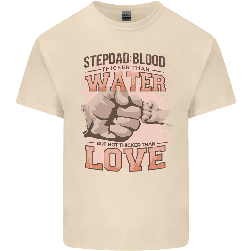 Stepdad Fathers Day Step Dad Mens Cotton T-Shirt Tee Top Natural