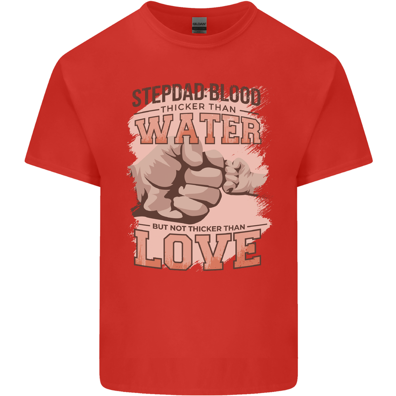 Stepdad Fathers Day Step Dad Mens Cotton T-Shirt Tee Top Red