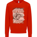 Stepdad Fathers Day Step Dad Mens Sweatshirt Jumper Bright Red