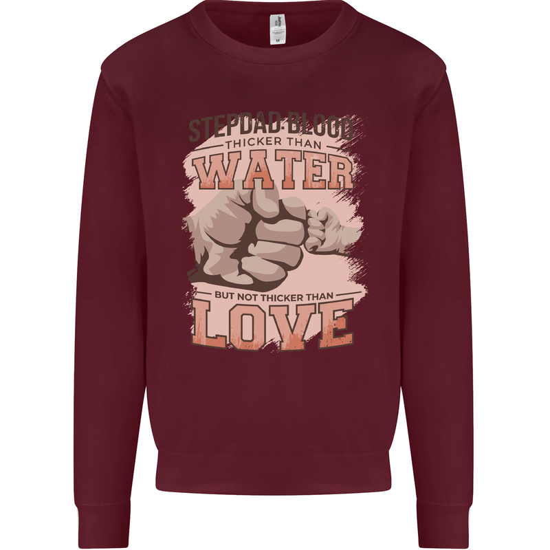 Stepdad Fathers Day Step Dad Mens Sweatshirt Jumper Maroon