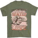 Stepdad Fathers Day Step Dad Mens T-Shirt Cotton Gildan Military Green