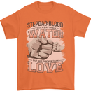 Stepdad Fathers Day Step Dad Mens T-Shirt Cotton Gildan Orange