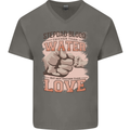 Stepdad Fathers Day Step Dad Mens V-Neck Cotton T-Shirt Charcoal