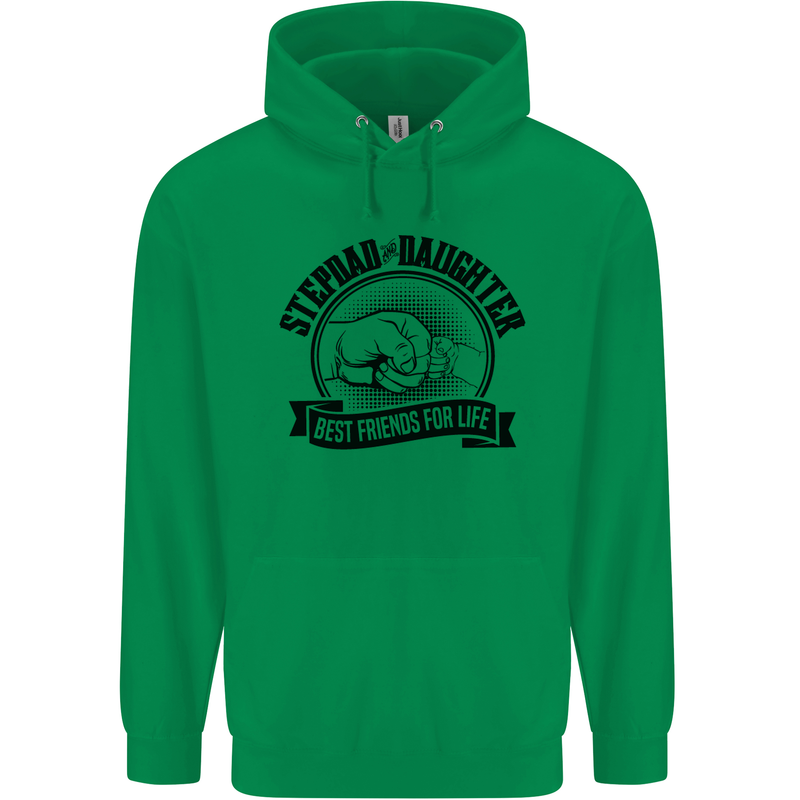 Stepdad & Daughter Best Father's Day Childrens Kids Hoodie Irish Green