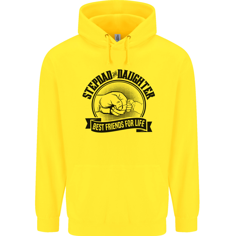 Stepdad & Daughter Best Father's Day Childrens Kids Hoodie Yellow