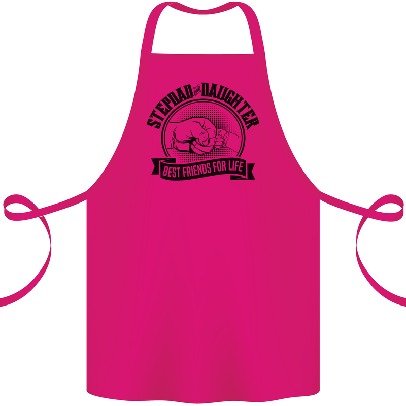 Stepdad & Daughter Best Father's Day Cotton Apron 100% Organic Pink