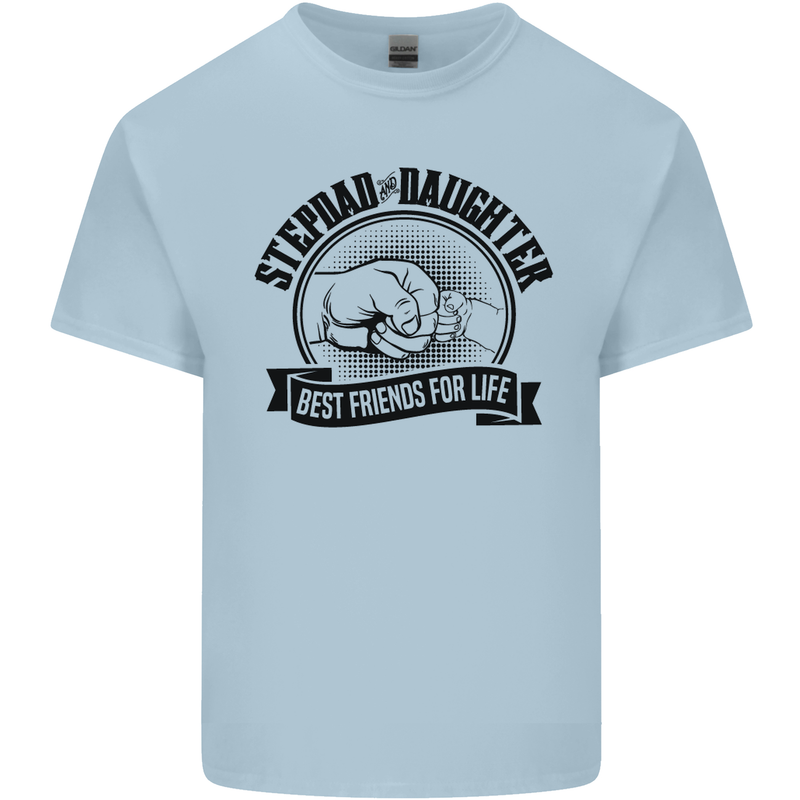 Stepdad & Daughter Best Father's Day Mens Cotton T-Shirt Tee Top Light Blue