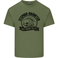 Stepdad & Daughter Best Father's Day Mens Cotton T-Shirt Tee Top Military Green