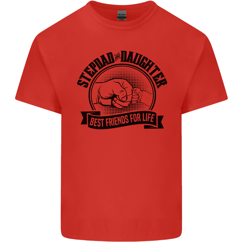 Stepdad & Daughter Best Father's Day Mens Cotton T-Shirt Tee Top Red
