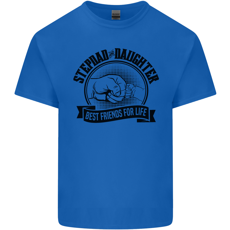 Stepdad & Daughter Best Father's Day Mens Cotton T-Shirt Tee Top Royal Blue