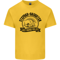 Stepdad & Daughter Best Father's Day Mens Cotton T-Shirt Tee Top Yellow