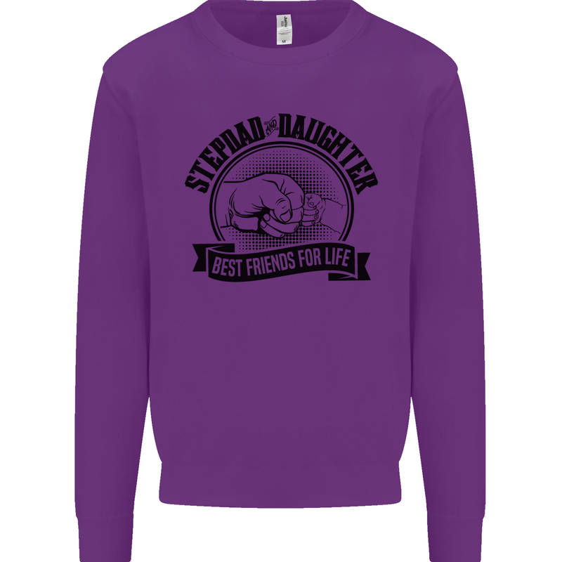 Stepdad & Daughter Best Father's Day Mens Sweatshirt Jumper Purple