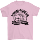 Stepdad & Daughter Best Father's Day Mens T-Shirt Cotton Gildan Light Pink