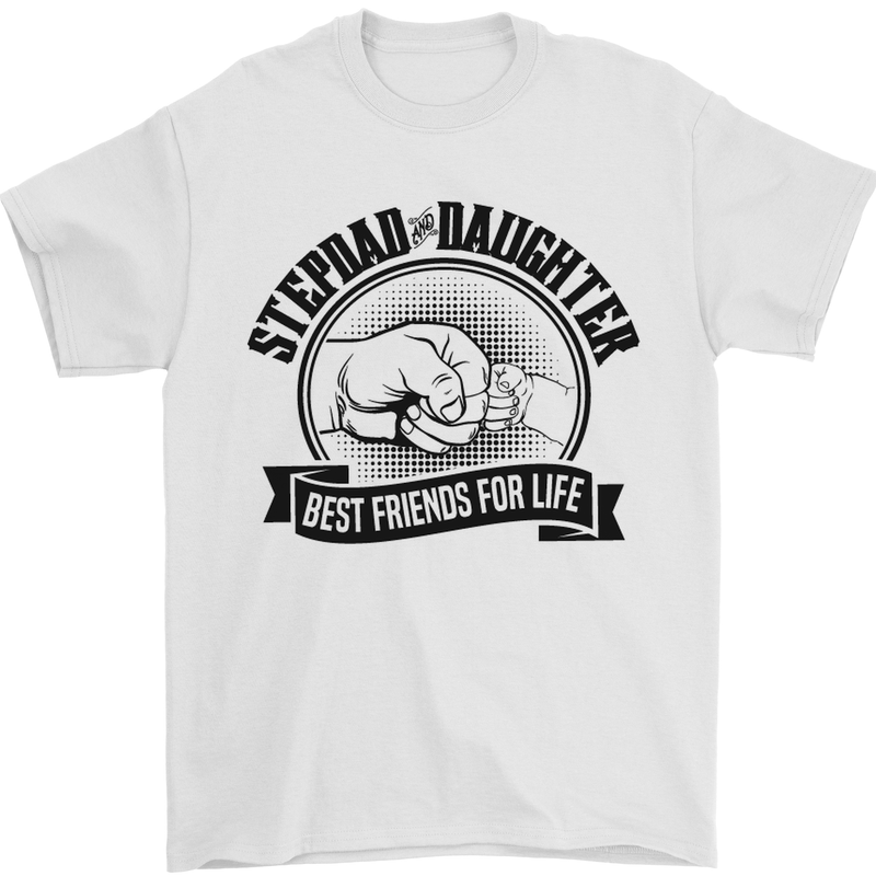 Stepdad & Daughter Best Father's Day Mens T-Shirt Cotton Gildan White